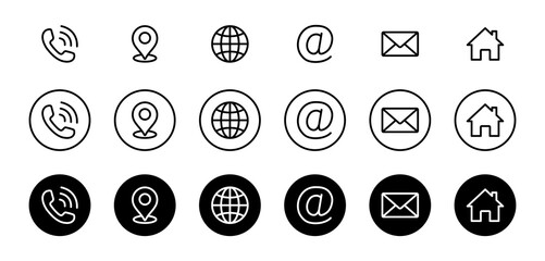 Web icon set. Website set icon vector