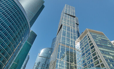 Fototapeta na wymiar scyscrapers from moscow city business center
