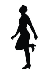 Sexy gay man silhouette vector on white background