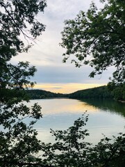 sunset over the lake