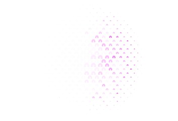 Light Purple vector texture with rainbows, clouds.