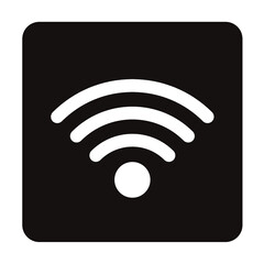 シンプルなwi-fiのアイコン/白ヌキ