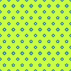 design pattern Sweet and cute seamless of tiny flowers isolated on green background. Suitable for wrapping paper, wallpaper, fabric