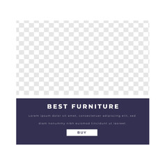 Furniture sale discount poster social media post template modern minimalis style