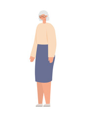 smiling grandma illustration