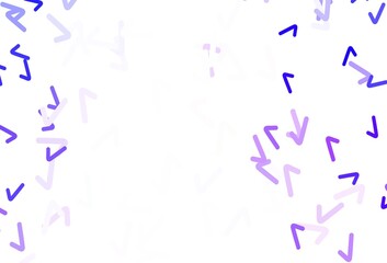 Light Pink, Blue vector background with curved lines.