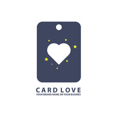 Card Love Vector Logo Design