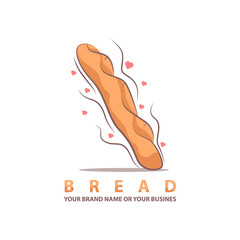 French Bread Illustration Logo Design