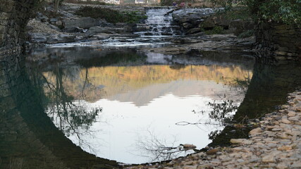 The old arched stone bridge view located in China