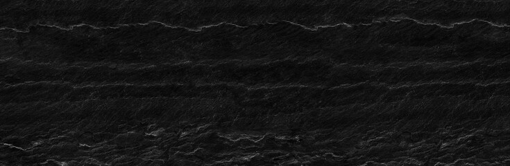 Panorama black rock background. Dark gray stone texture. Black grunge background. Mountain...
