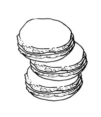 Macaroons. Vector logo illustration on a white background. 
