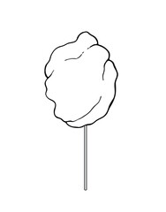 Cotton candy. Candy floss. Vector logo illustration on a white background. 
