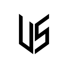 initial letters monogram logo black US