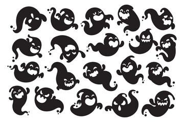 A cartoon white evil ghost that has fun haunting people on Halloween.