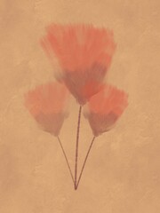 Poppy Flowers Vintage Background