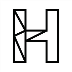 creative outline letter H logo vector template