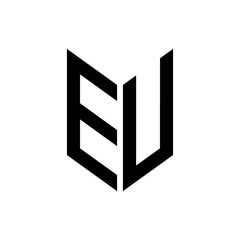 initial letters monogram logo black EU