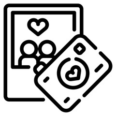 photograph line icon