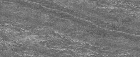Panorama dark grey black slate background or texture. © Nisathon Studio