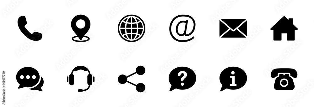 Canvas Prints contact us icon set. web icon set. website set icon vector