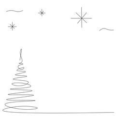 Christmas background with tree, vector illustration
