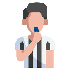 REFEREE flat icon,linear,outline,graphic,illustration