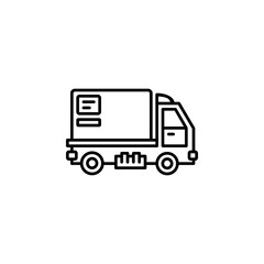 truck vector icon. transportation and vehicle icon outline style. perfect use for icon, logo, illustration, website, and more. icon design line style