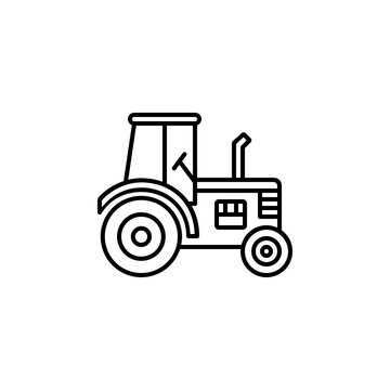 tractor vector icon. transportation and vehicle icon outline style. perfect use for icon, logo, illustration, website, and more. icon design line style