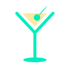 Summer Drink - Amazing flat minimalist lineart vector icon of a summer drink suitable for website, apps, icon, summer asset, and illustration in general - Vector Icons