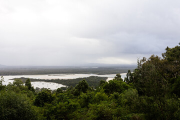 Fototapeta na wymiar Panoramic view of Noosa from the Lookout, Australia