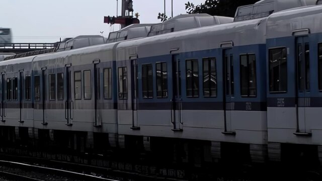 Passenger Train near Retiro Railway Central Station in Buenos Aires, Argentina.  