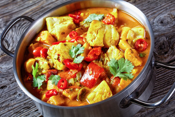 Moqueca Baiana, brazilian fish curry, top view