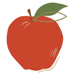 Vector image of an apple. Color image. Design for fabric, print, wallpaper.