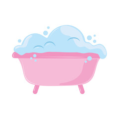 bathtub with bubbles