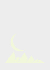 Geometric Mountains silhouette landscape art poster illustration