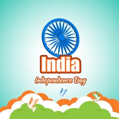 vector illustration for Indian independence day-15 august