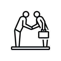 Black line icon for shake