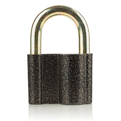 Closed metal padlock