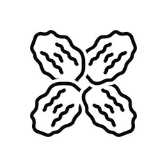 Black line icon for dried