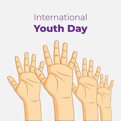 Obraz premium international youth day -vector illustration