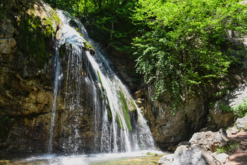 Djur-Djur waterfall cascade near Alushta town