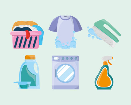 icon set laundry