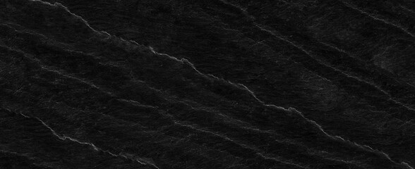 Panorama black rock background. Dark gray stone texture. Black grunge background.