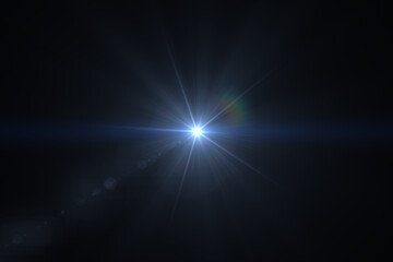 Natural, Sun flare on the black background