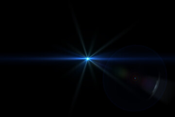 Natural, Sun flare on the black background