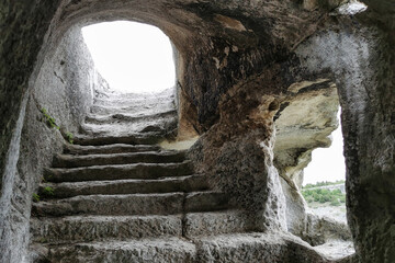 Cave ladder in Chufut-Kale near Bakhchysarai