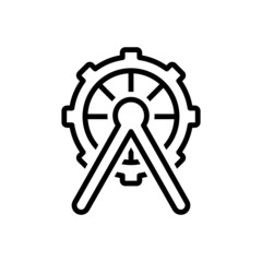 Black line icon for entertaining