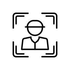 Black line icon for foto