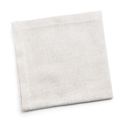Fabric napkin on white background