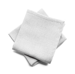 Fabric napkins on white background